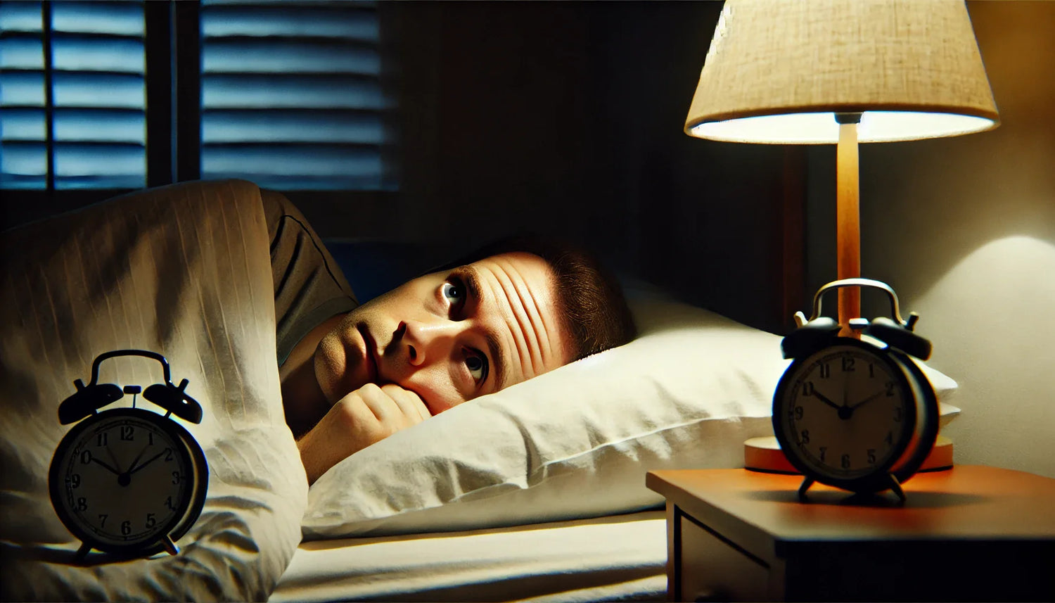 homme anxieux avant de s'endormir