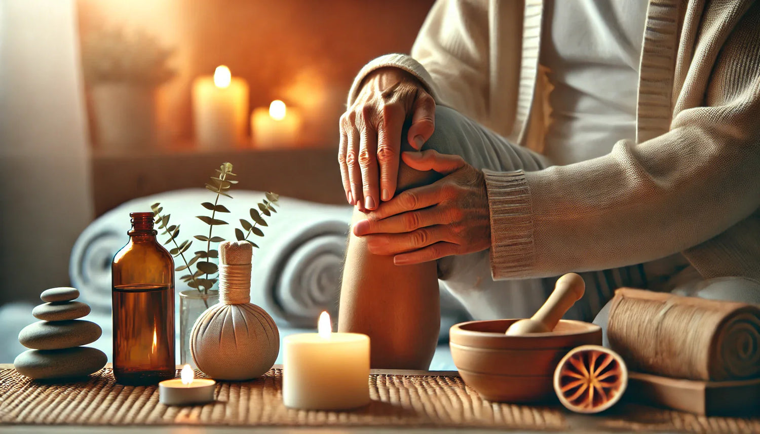 quelqu'un se tient le genou car il a mal