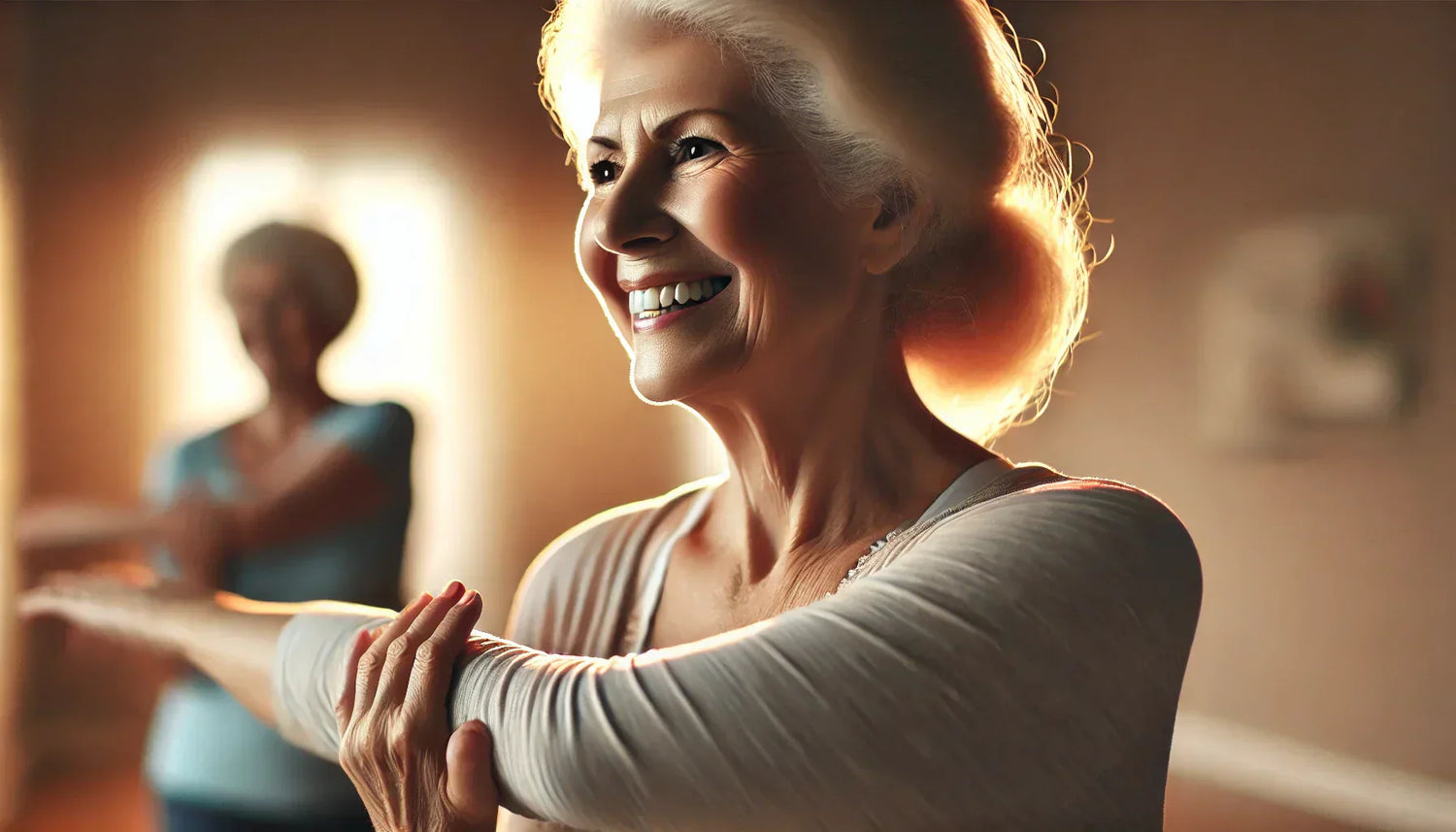 Senior faisant du sport