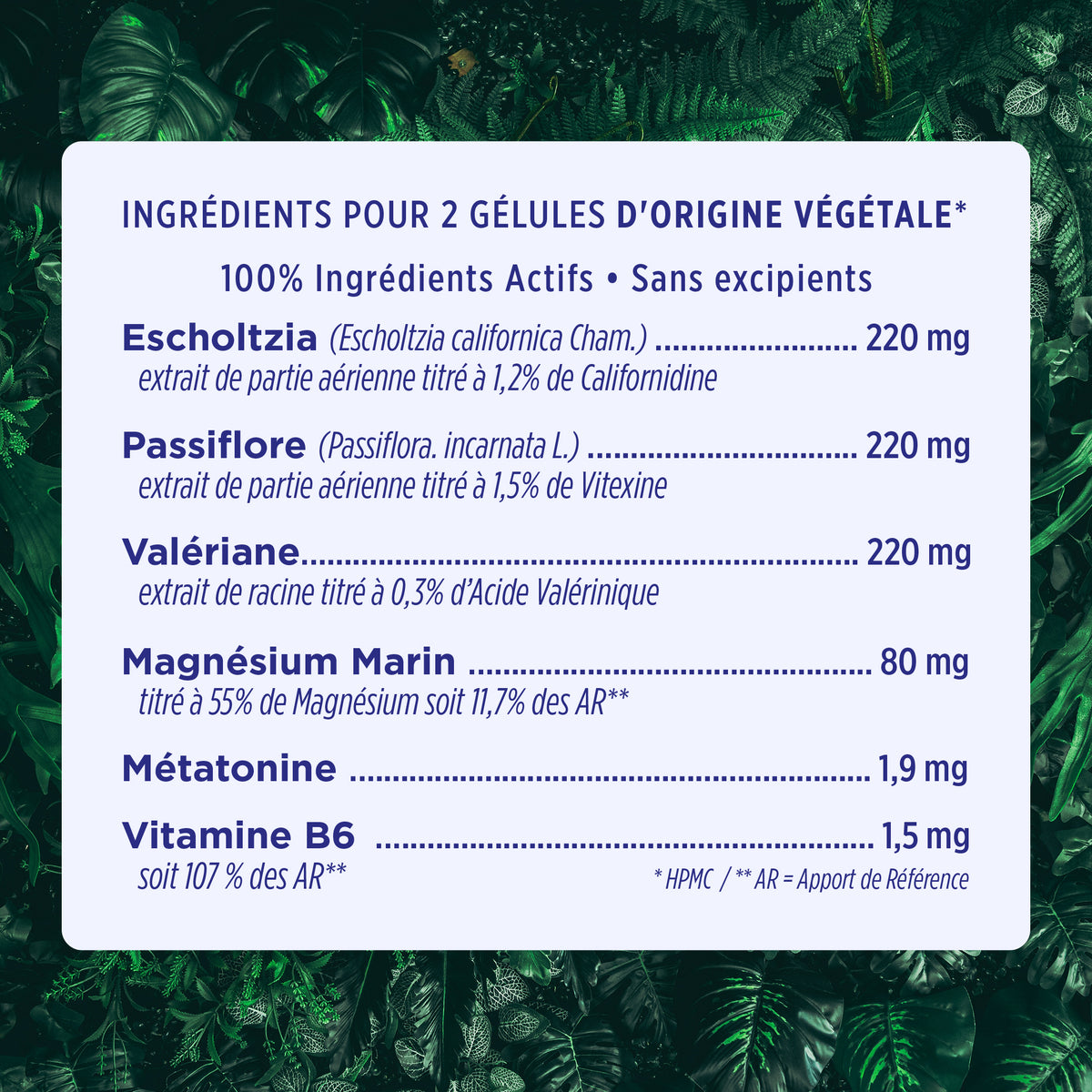 Sommeil – ingrédients et dosages