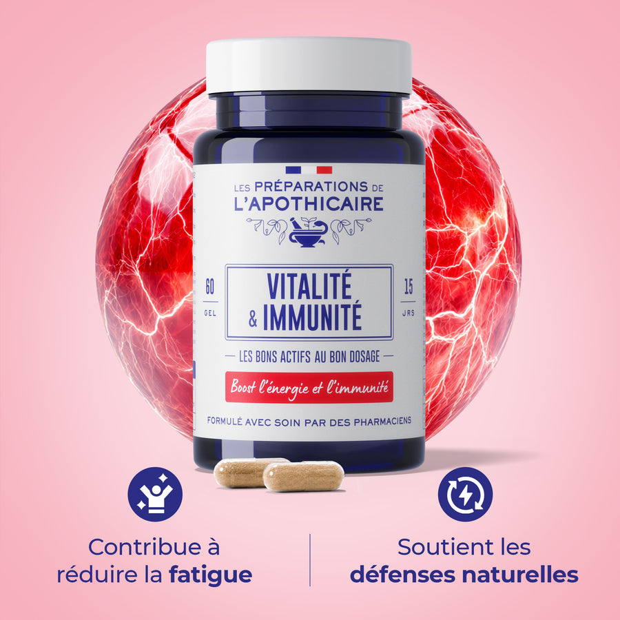 Vitalité & Immunité – flacon du complément alimentaire Les Préparations de l’Apothicaire